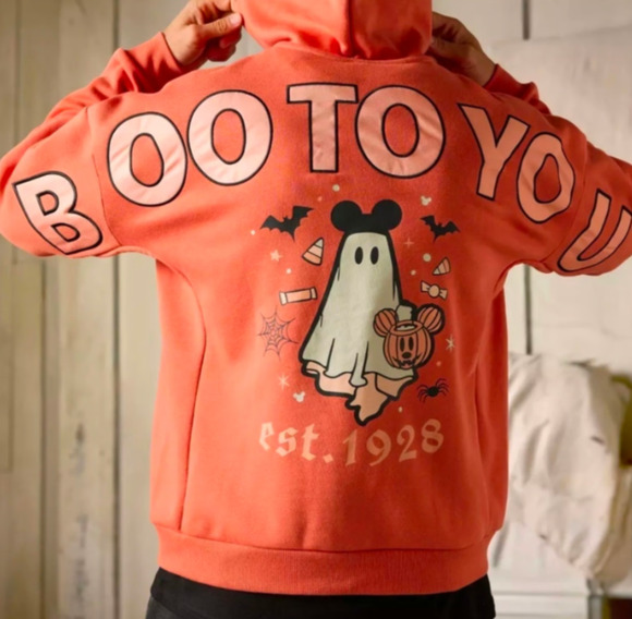 Disney Other - Disney Mickey Mouse Boo to You Hoodie Sweatshirt Adults Halloween Ghosts NWT XL